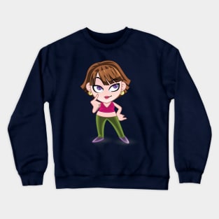 beautiful girls - cartoon character for young girls (choose your twin) Crewneck Sweatshirt